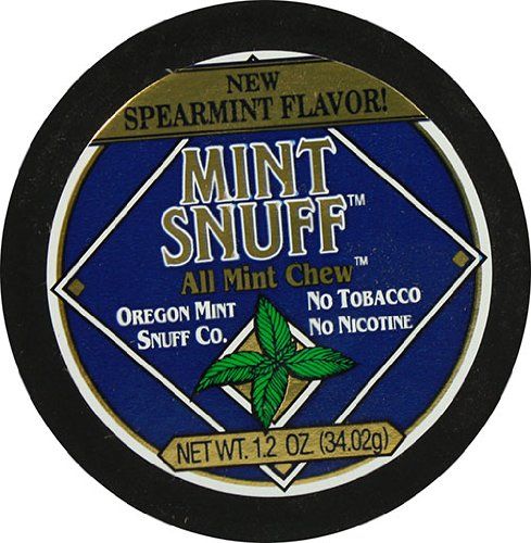 Oregon Mint Snuff Co. - Mint Snuff All Mint Chew - Spearmint Flavor 1.2oz Tin (5 Cans)
