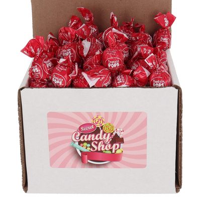 SECRET CANDY SHOP Tootsie Pops Lollipops Miniature Mini 50 Lollies in a Box (Cherry)