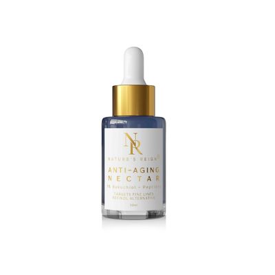 Nature&#39;s Reign Anti-Aging Nectar I Natural Retinol Alternative Anti-Aging Serum with Fig, Pomegranate &amp; Bakuchiol Luxury Herbal Skincare Korean Clean Beauty Treatment 1 fl oz
