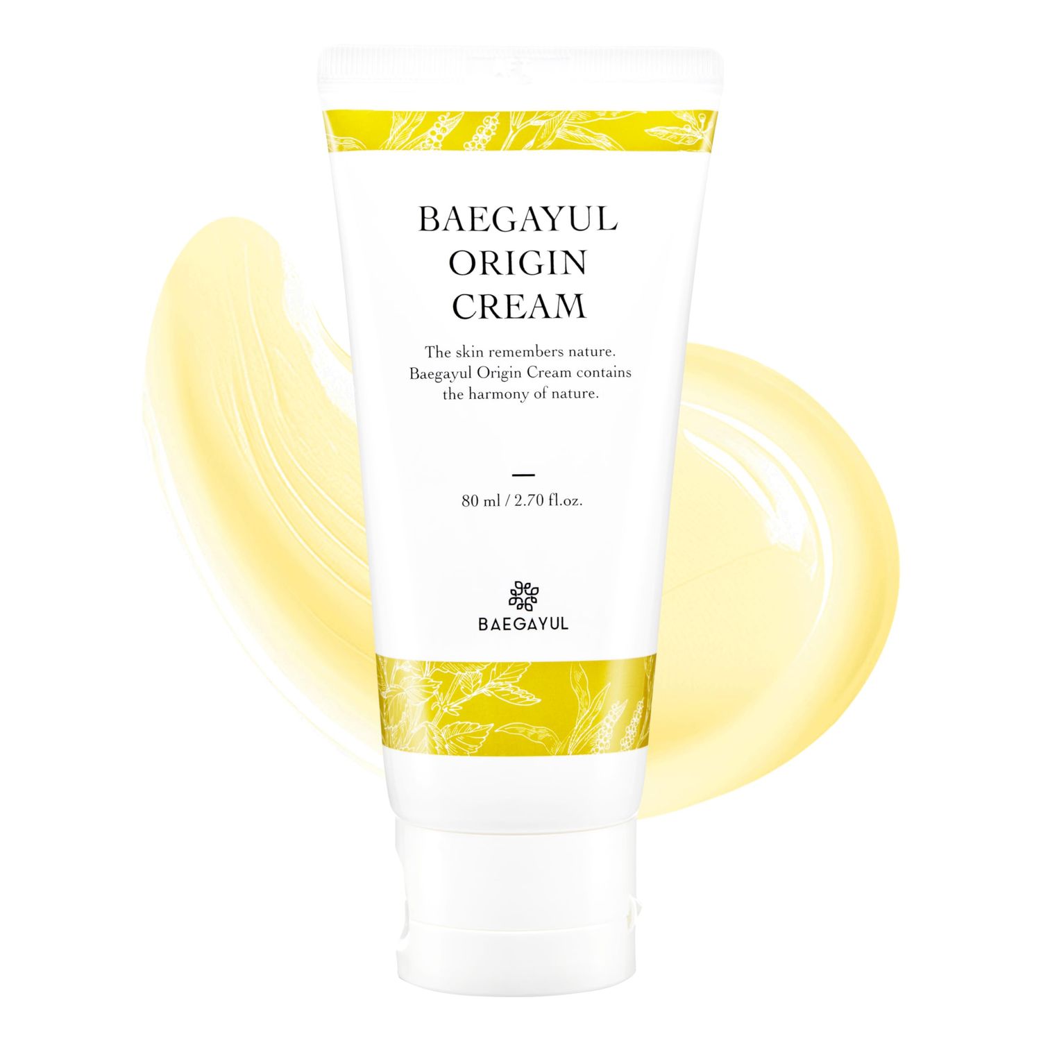 Baegayul Origin Cream - Botanical Ingredients with Propolis &amp; Jobs Tears, Deep Hydration &amp; Soothing Relief for Sensitive Skin, Energizing with Korean Herbal Extracts (80ml, 2.71fl oz)