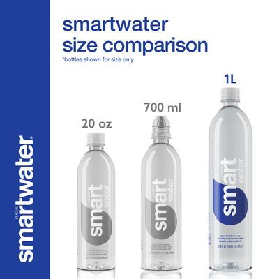 Smartwater Packaged Drinking Water, 33.8 Fl Oz (pack of 6)