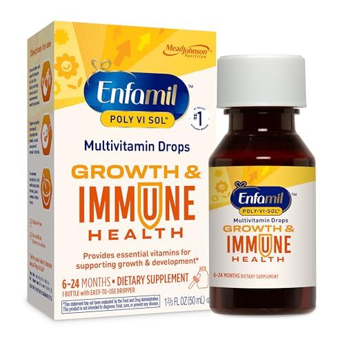 Enfamil Poly-Vi-Sol Liquid Multivitamin Drops, Supports Growth &amp; Immune Health, 50mL Bottle