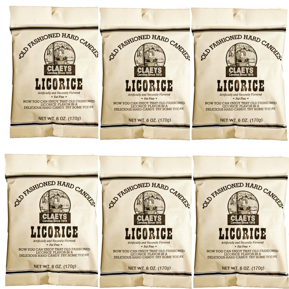 Claeys Old Fashioned Hard Candy - 6 Pack - Licorice - Since 1919