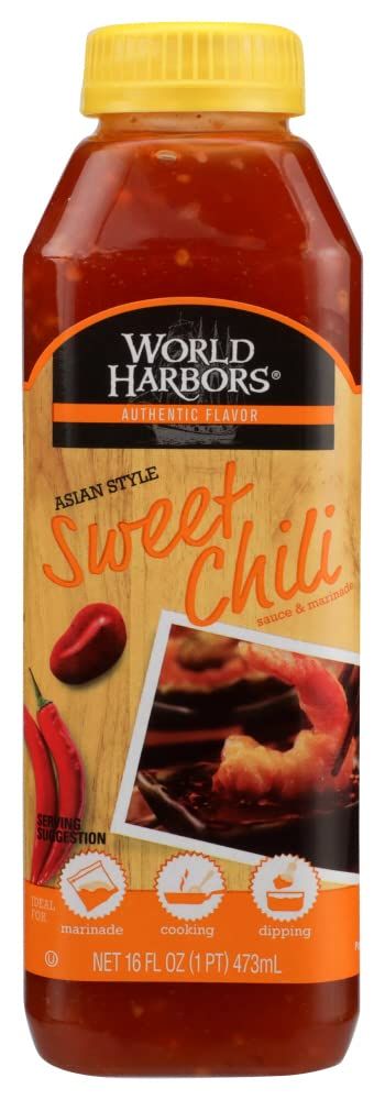 World Harbors Asian Style Sweet Chili Sauce 16 oz. (Pack of 2)