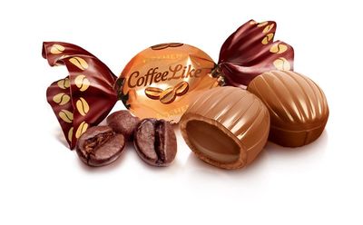 Roshen Caramel Candy Coffeelike with Coffee-Milky Filling, Kosher and Halal, Delicious, Flavorful Sweets Bulk Candy 2.204lb/1kg