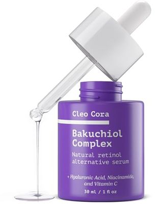 Bakuchiol Retinol Serum - Anti Aging Serum for Face &amp; Eyes - Korean Skincare Retinol Alternative - Fine Lines &amp; Wrinkles - Rejuvenation Facial Skin Care Booster - Bakuchiol Niacinamide Hyaluronic Acid