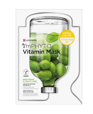 I&#39;MPHYTO Leaders Facial Mask 10 Sheet Vitamin Vegan Mask Vitality Skin Care Plant-Based Ingredient from Kakadu Plum Extract Enriched with Vitamin B1, B2 &amp; C Natural Cellulose Sheet