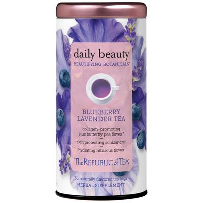 The Republic of Tea Beautifying Botanicals Daily Beauty Blueberry Lavender Herbal Tea Bags(36 count)