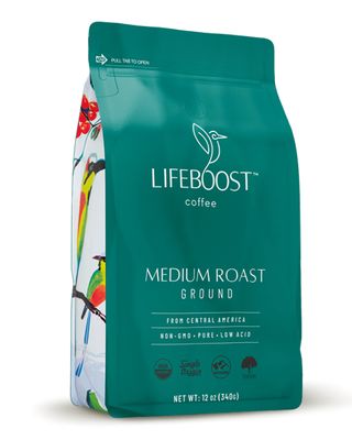 Lifeboost Coffee Ground Medium Roast Coffee - Low Acid Single Origin USDA Organic Coffee - Non-GMO Ground Coffee Third Party Tested For Mycotoxins &amp; Pesticides - 12 Ounces