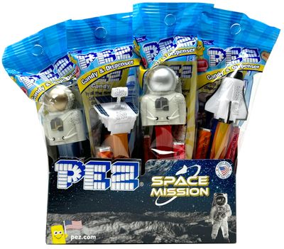 Pez Space Mission Candy Dispensers Individually Wrapped Candy, Space Party Favors For Kids, 12 Pack Assorted Pez Dispensers