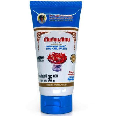Mae Pranom Thai Chilli Paste Easy-To-Use Squeeze Tube 3.4Oz (95g)