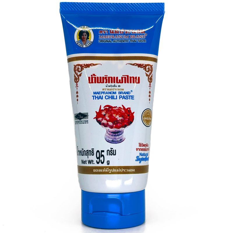 Mae Pranom Thai Chilli Paste Easy-To-Use Squeeze Tube 3.4Oz (95g)