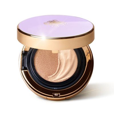 CHALLANS de PARIS Cushion de Memoria Cream Foundation - Radiant Glow, 3D Volume, Hydrating Shine, High Coverage, Lightweight Texture, Conceals Skin Imperfections, 21 Bright Ivory, 0.53 oz