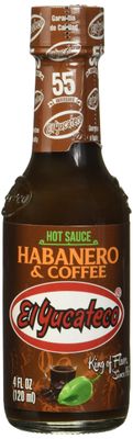 El Yucateco Coffee Habanero Sauce, 4 oz, 6 Pack