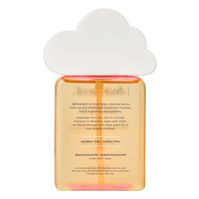 dearcloud Pore Detox Cleansing Oil - Korean Cleansing Oil Makeup Remover for Face with Cica and Vitamin E (5 fl oz)