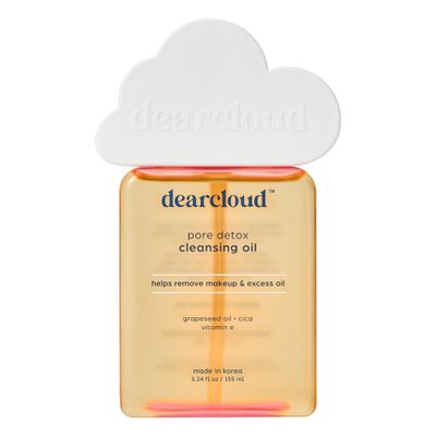 dearcloud Pore Detox Cleansing Oil - Korean Cleansing Oil Makeup Remover for Face with Cica and Vitamin E (5 fl oz)