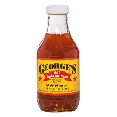George&#39;s Hot Barbecue Sauce, 16 Ounce Bottle