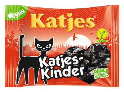 Kinder Licorice Cat-Shaped Drops 200g licorice pieces by Katjes
