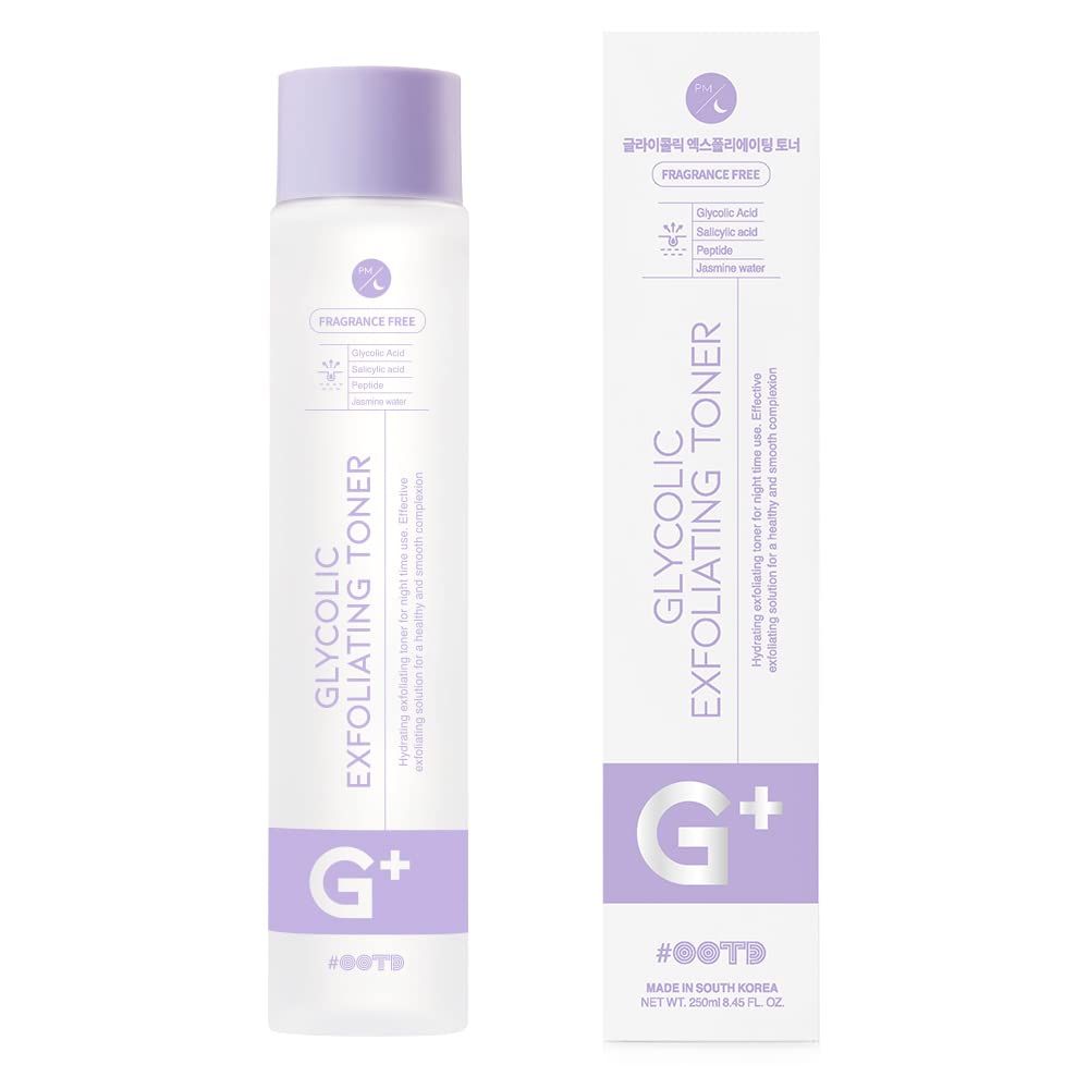 OOTD Aha Bha Toner 8.45 Fl Oz - Glycolic Acid Toner, Salicylic Acid Toner, Face Toner for Women Anti Aging, Hydrating Exfoliating Toner for Night time use, Made in S.Korea