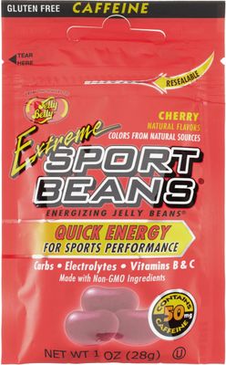 Jelly Belly Extreme Sport Beans, Caffeinated Jelly Beans, Cherry Flavor, 24 Pack, 1-oz Each