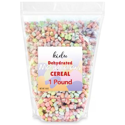 Dehydrated Marshmallow Bits 1 Pound Resealable Bulk Bag Cereal Assorted Colors And Shapes, Perfect For Easter, Saint Patrick&#39;s Day Celebration