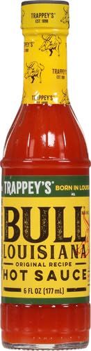 B&amp;G Foods Trappey&#39;s Bull Brand Louisiana Hot Sauce Glass Bottle, 6 oz