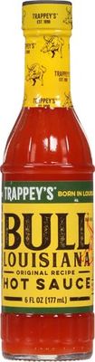 B&amp;G Foods Trappey&#39;s Bull Brand Louisiana Hot Sauce Glass Bottle, 6 oz