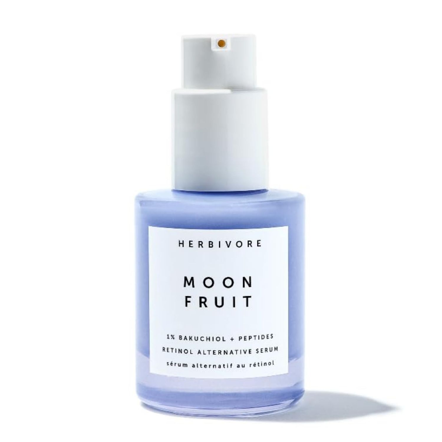 HERBIVORE Bakuchiol Retinol Alternative Moon Fruit Face Serum EXTRA STRENGTH - 1% Bakuchiol Peptides, Smooths Skin, Reduces Fine Lines &amp; Wrinkles, Plant-based, Vegan, Cruelty-free, 30mL / 1 oz