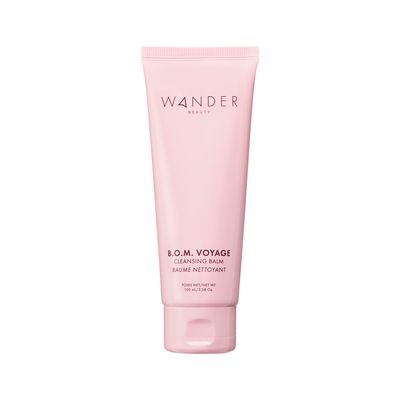 Wander Beauty B.O.M Voyage Cleansing Balm - Cleanser and Makeup Remover for Eyes &amp; Face - Cleansing Balm Makeup Remover - Nourishing Face Wash Transforms From Balm to Oil to Milk Cleanser - 3.38 oz