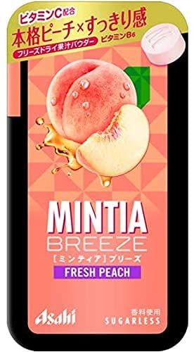 Mintia Breeze Fresh Peach 0.8oz 3pcs Japanese Mint Tablet Ninjapo