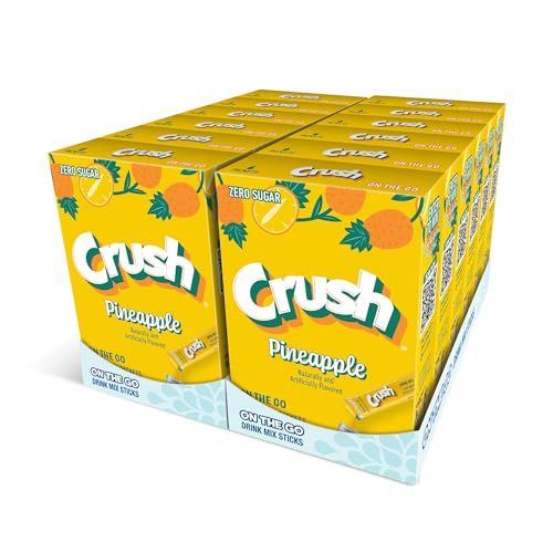 Juicy Mixes Crush- Powder Drink Mix - Sugar Free &amp; Delicious (Pineapple, 72 Sticks)