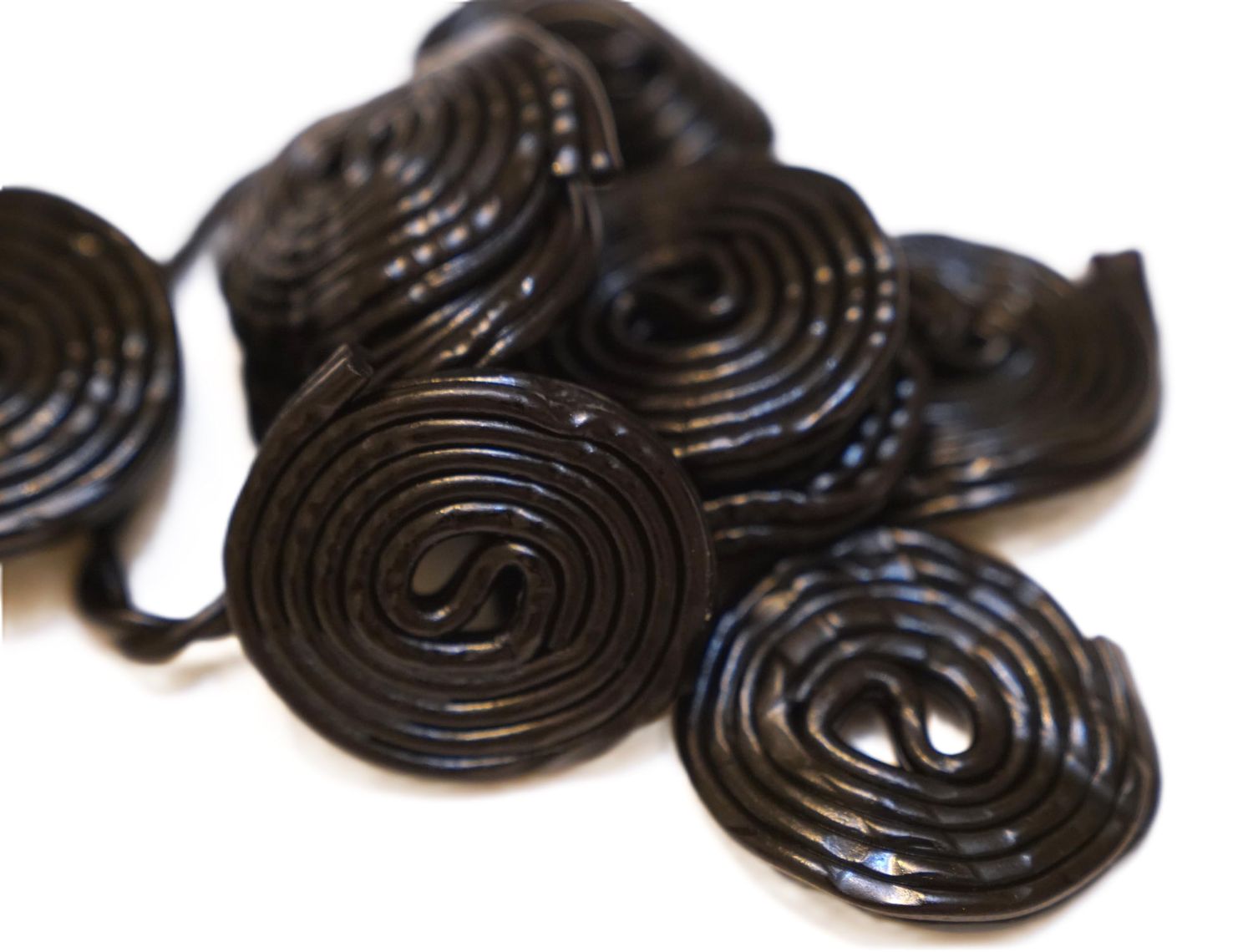 Black Licorice Wheels - 1 lb of Bulk Fresh Sweet Licorice. Approximately 40 Wheels per Bag