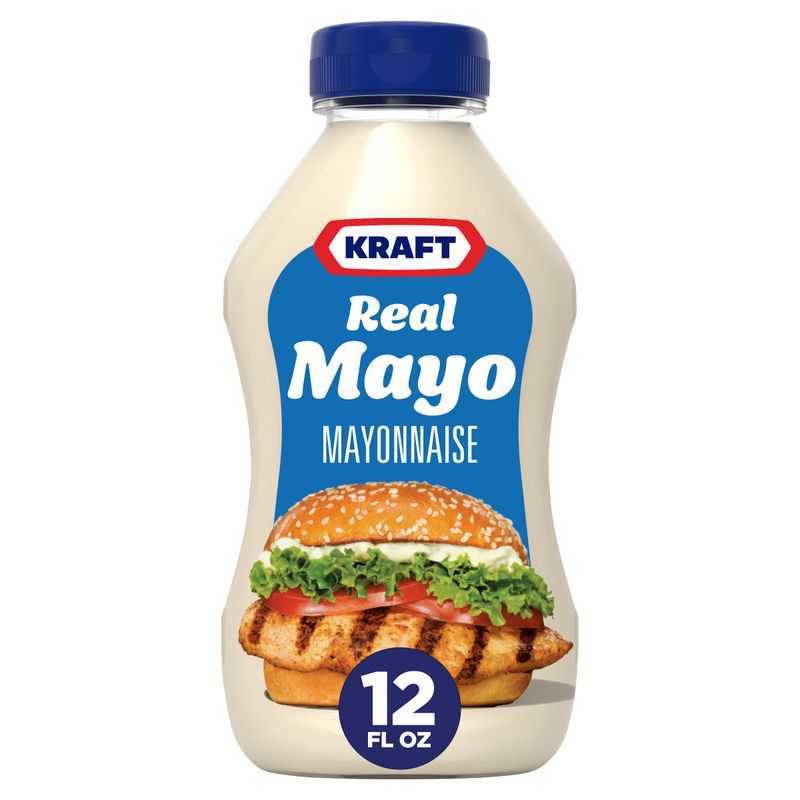 Kraft Real Mayo Creamy &amp; Smooth Mayonnaise, 12 fl oz Bottle