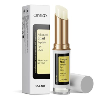 CITYGOO Eye Cream For Dark Circles: Eye Puffiness Under Eye Bags Treatment - Anti-Wrinkle (Snail Eye Stick 1 Count)