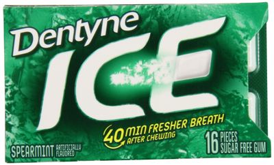 Dentyne Ice Sugar-Free Gum (Spearmint, 16 Piece, Pack of 3)