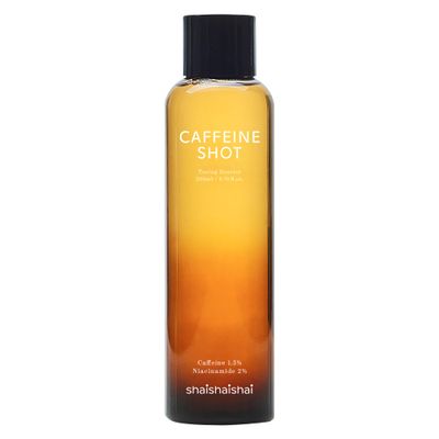 shaishaishai Caffeine Shot Toning Booster, Blemish Care, Reduces Pore Size, Gentle Exfoliation with PHA, LHA, High Concentrated 2% Niacinamide, Hypoallergenic, Korean Skin Care, 6.76 Fl Oz