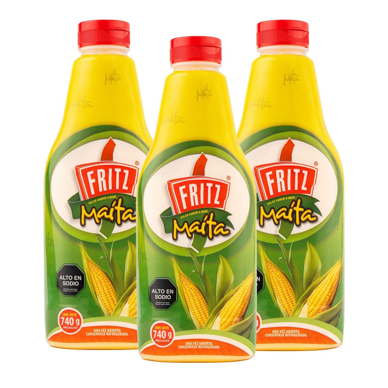 FRITZ Corn Sauce (740 g) - Especially Ideal for your meals, Hot Dogs, Burgers, Sandwiches - Enhances Flavors and Adds a Creamy Kick (3 Pack)