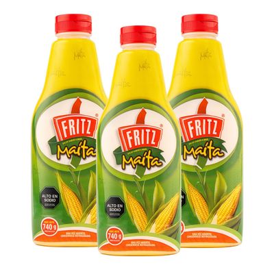 FRITZ Corn Sauce (740 g) - Especially Ideal for your meals, Hot Dogs, Burgers, Sandwiches - Enhances Flavors and Adds a Creamy Kick (3 Pack)