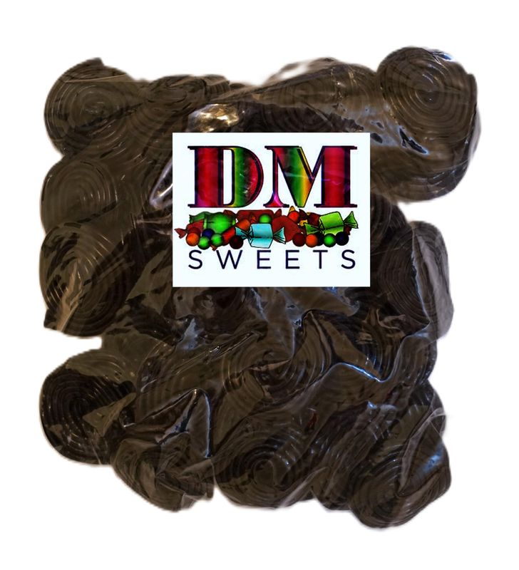 Black Licorice Wheels - 1 lb of Bulk Fresh Sweet Licorice. Approximately 40 Wheels per Bag