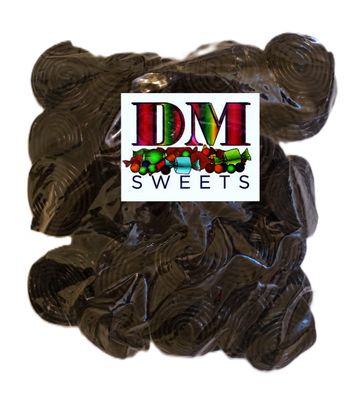 Black Licorice Wheels - 1 lb of Bulk Fresh Sweet Licorice. Approximately 40 Wheels per Bag