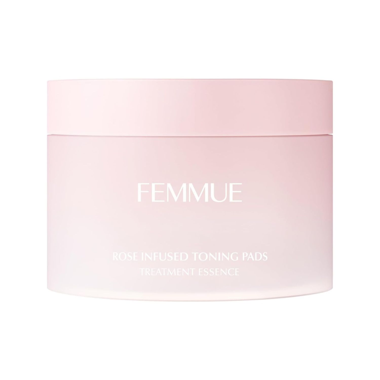 FEMMUE Rose Infused Face Toning Pads (60 Pack) Daily Exfoliating Toner Cotton Rounds with Rose Water Korean Skin Care