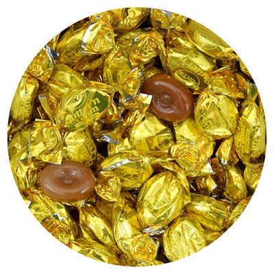 Butter &#39;n&#39; Cream Toffee Candy, 2 Pound Bulk Candy (Approx. 150 pcs.), Butter Cream Toffee Candy, Old Fashion Hard Candies Individually Wrapped