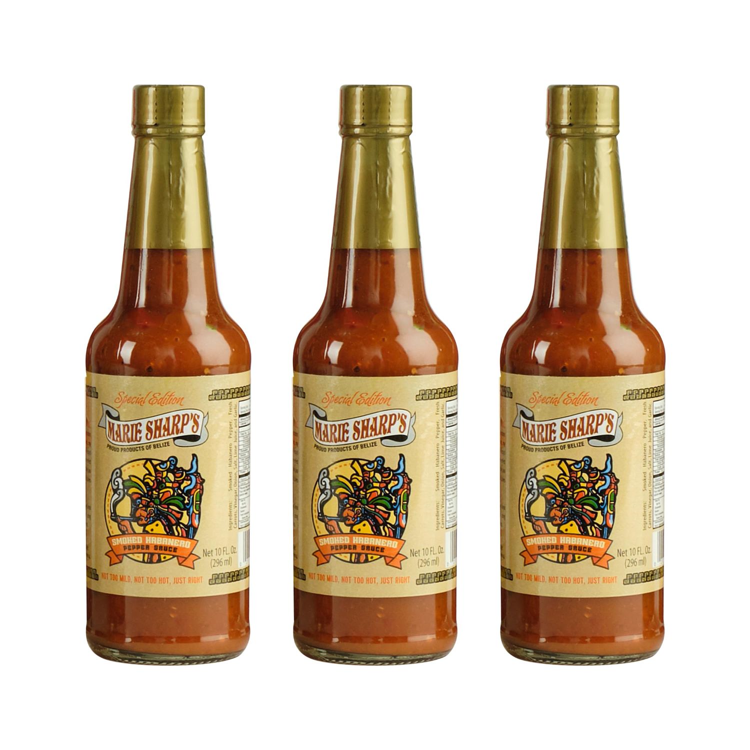 Marie Sharp&#39;s Smoked Habanero Pepper Sauce, 10 oz Pack of 3