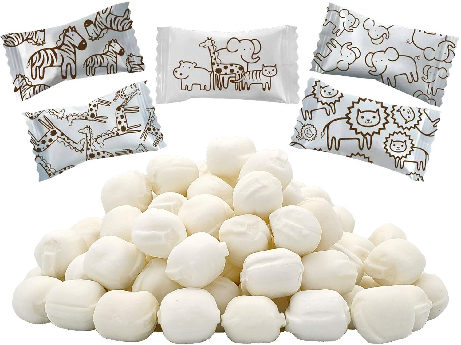 Fruidles Jungle Buttermints, Mint Candies, After Dinner Mints, Butter Mint Candy, Fat-Free, Kosher Certified, Individually Wrapped (55 Pieces)