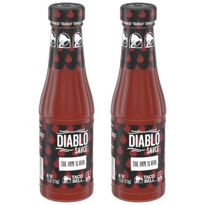 Generic Taco Bill Diablo Hot Sauce, (2 Pack) 7.5oz bottles