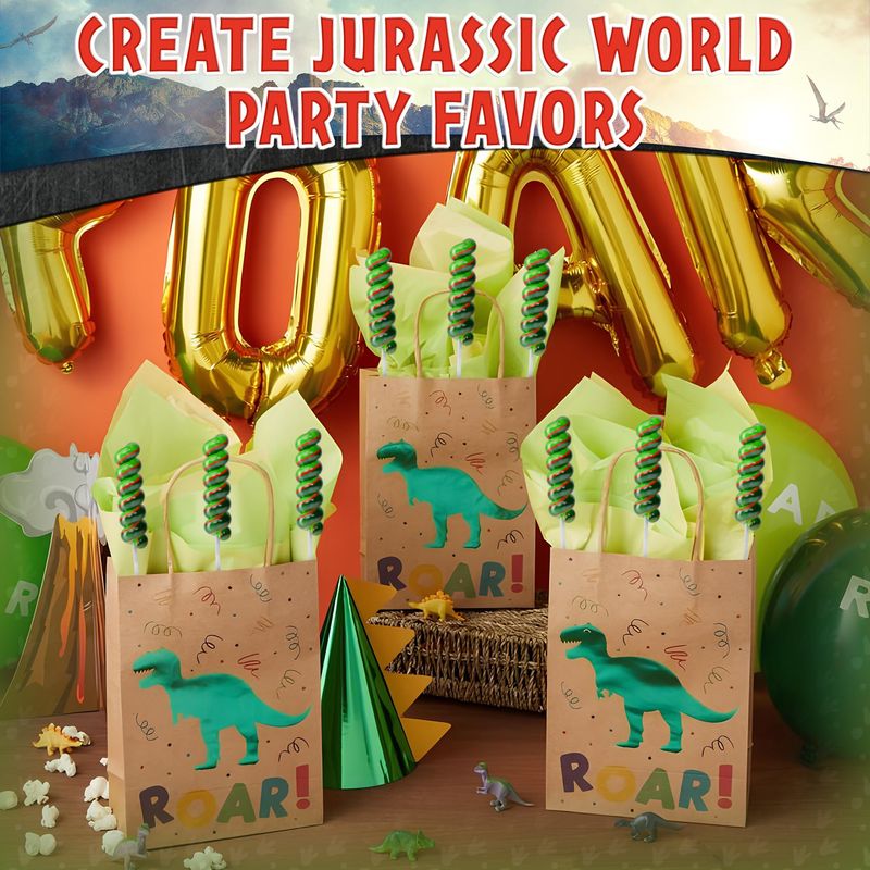 Jurassic World Lollipops Swirl 20pk- Jurassic World Candy For Dinosaur Party Favors &amp; Jurassic World Party Favors - Dinosaur Candy &amp; Dinosaur Lollipops - Dinosaur Birthday Decorations