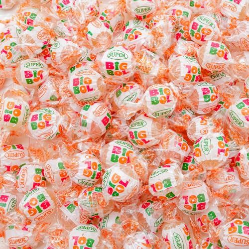 BIG BOL Bubble Candy Gum 14 oz - SUPER SIZE, Bulk Bag, Fruit Flavored, Nostalgic Gum, Individually Wrapped, Dual Taste &amp; Texture (31 Pieces)