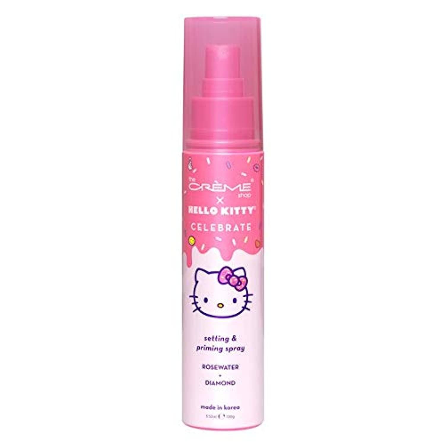 The Crme Shop x Hello Kitty - Korean Skin Care Celebrate Priming &amp; Setting Facial Spray (Rose Water &amp; Diamond) - Hydration, For Makeup, Natural Essence