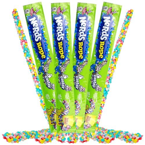 Needzo Easter Nerds Ropes, Individually Wrapped Candy, Pack of 4, 0.92 Ounces Each