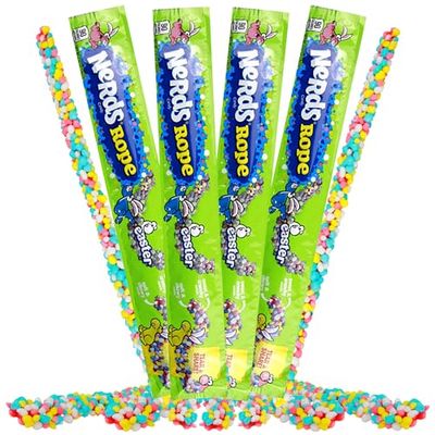 Needzo Easter Nerds Ropes, Individually Wrapped Candy, Pack of 4, 0.92 Ounces Each